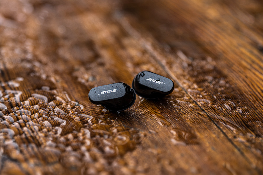 earbuds on table