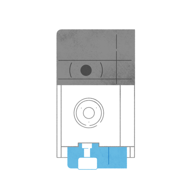 Insert the battery pack into your Video Doorbell 4.