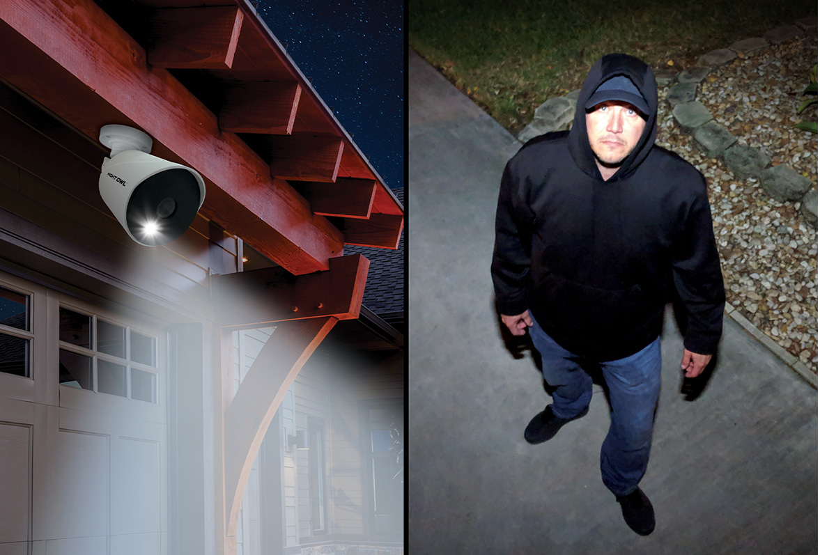Night Owl Camera activate the bright spotlight when detect a persone