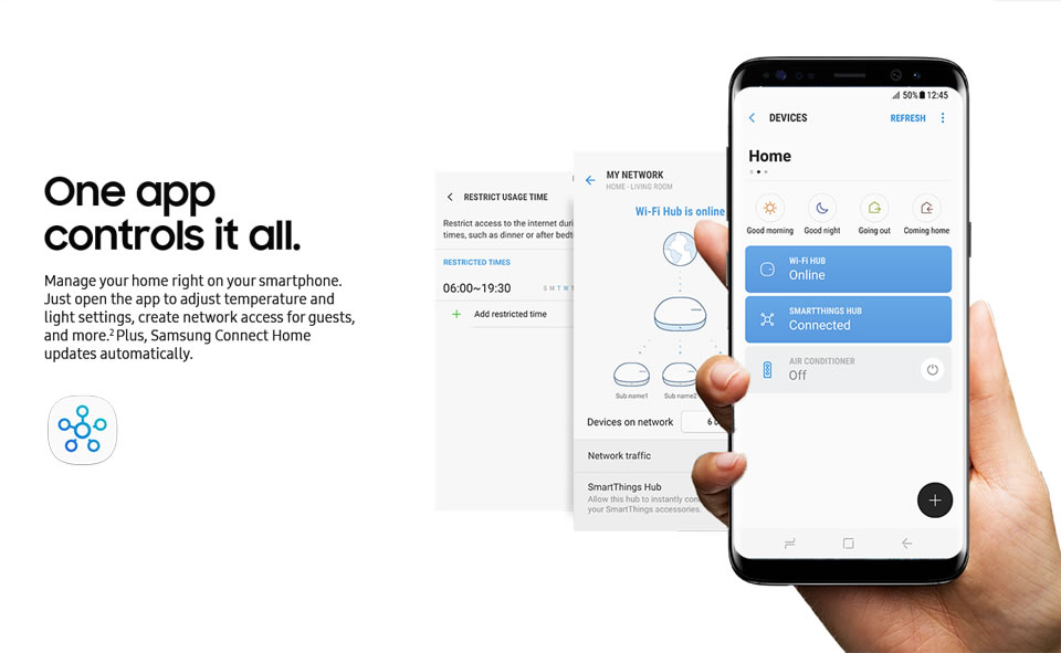 One app controls it all. One app controls it all.