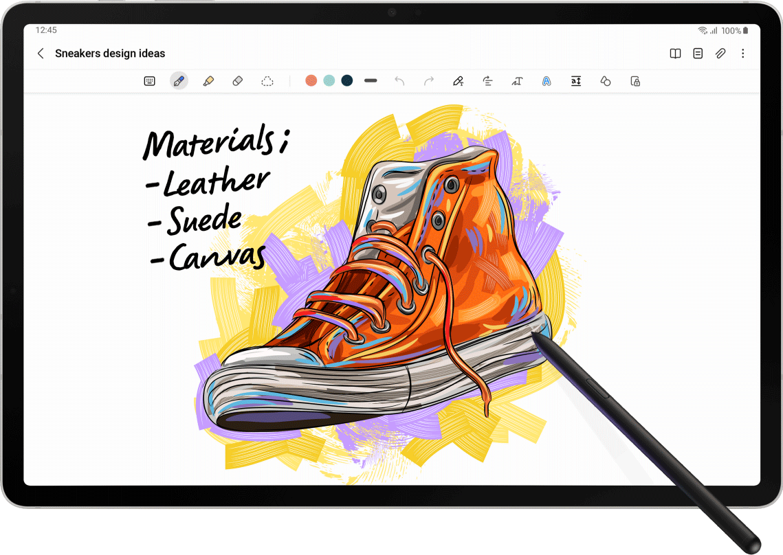 pen preview with tablet in photo editing app