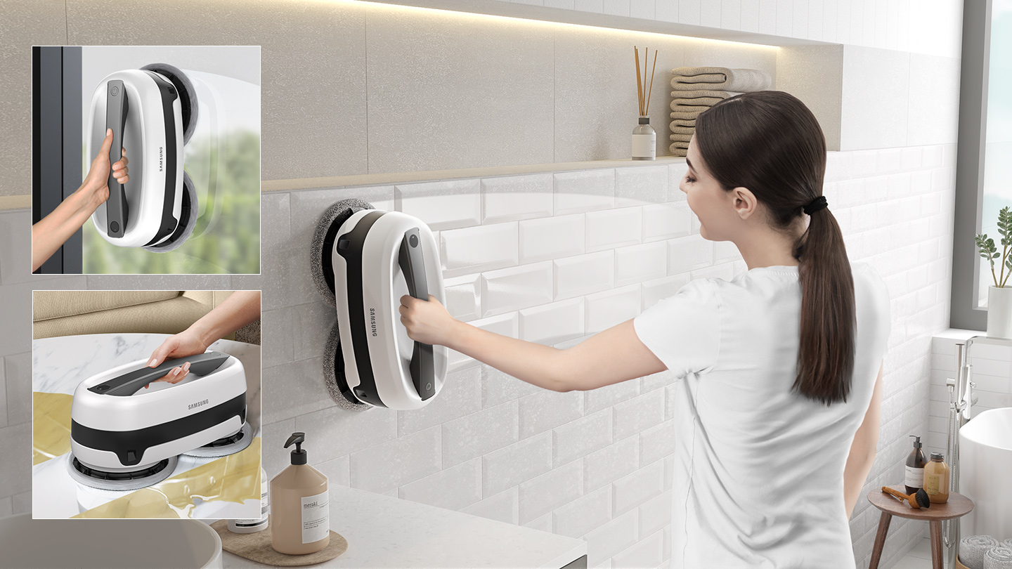 Use Jetbot Mop Hand Mode to manually clean floors, walls, and windows. Jetbot Mop Hand Mode