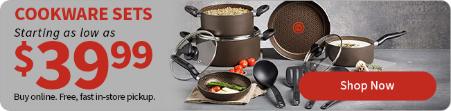 Cookware sets Starting as low as $39.99. Shop Now