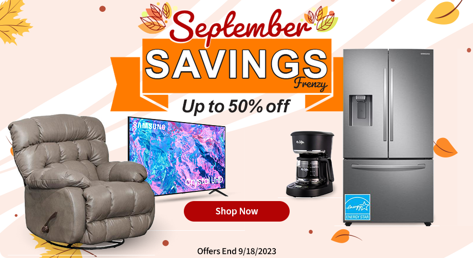 September Savings Frenzy Up to 50% off. Shop Now