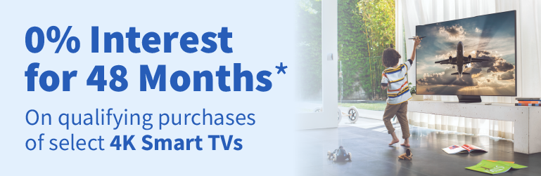 0% Interest for 48 Months and Shop Now