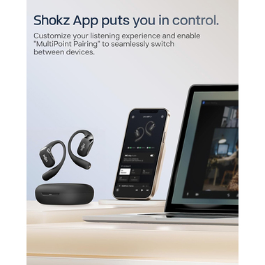 Shokz T921STBKUS OpenFit 2+ True Wireless Black Earbuds