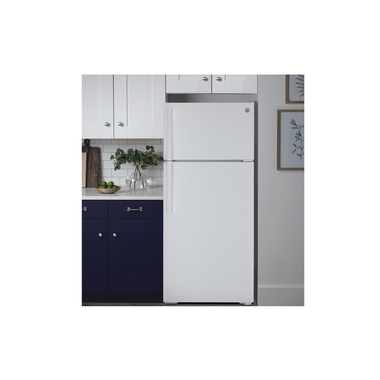 GE GTS22KGNRWW 21.9 CuFt Top-Freezer Refrigerator in White