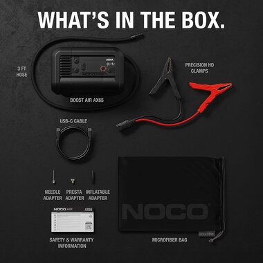 NOCO Boost AX65 2000A Jump Starter with Air Compressor Tire