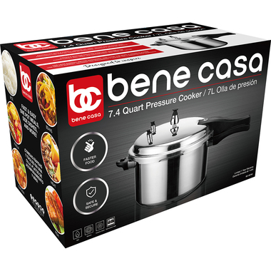 Bene Casa BC-58783 7.4 Quart Aluminum Pressure Cooker Bene Casa BC-58783 7.4 Quart Aluminum Pressure Cooker