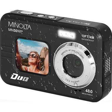 Minolta MN50WP-BK 48MP Autofocus 5K UHD Waterproof Camera - Black
