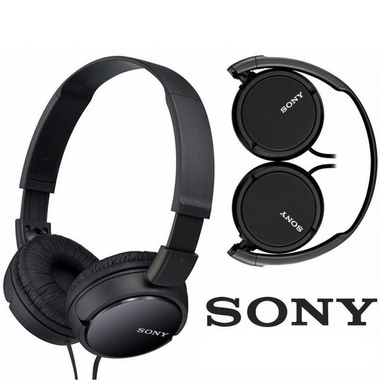 Sony MDRZX110BLK ZX Series Wired On-Ear Headphones - Black