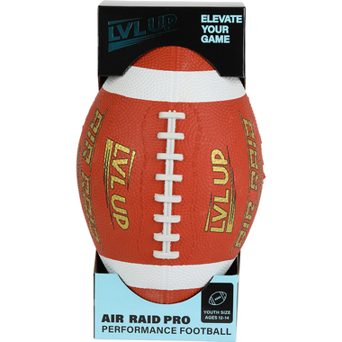 LVLUP LFB101LBRNSTK Air Raid Youth Rubber Football | BrandsMart USA