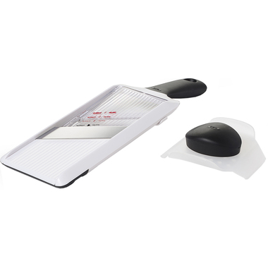 OXO Softworks Affettatrice Mandolina A Mano – Regolabile 3 Spessori – Con Protezione Alimenti