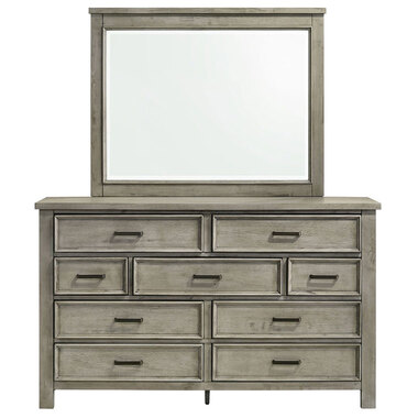 Elements SV300DR Finlay 9 drawer Dresser- Drift Gray | BrandsMart USA
