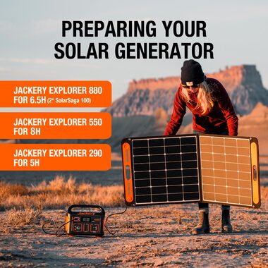 Jackery SOLARSAGA100 SolarSaga 100W Portable Solar Panel for