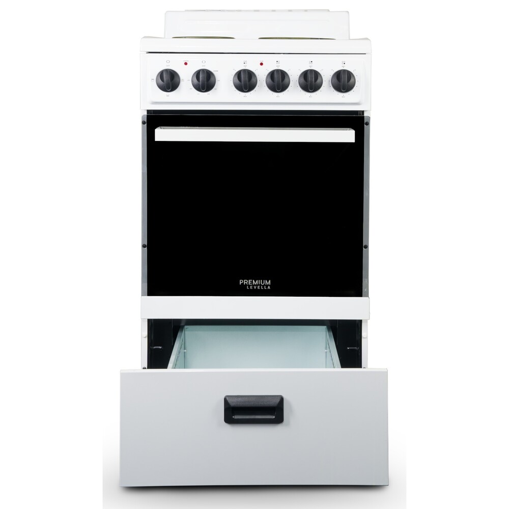 Premium Levella PRE2025GW 2.2 CuFt Freestanding Portable 20 Wide Electric  Range in White with Mirrored Glass Oven Door | BrandsMart USA