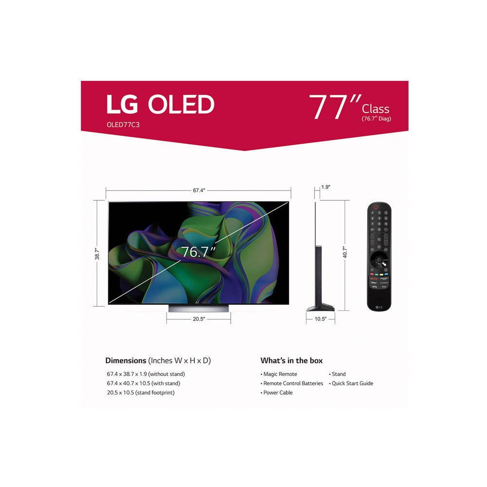 77-inch C3 OLED evo 4K Smart TV - OLED77C3PUA