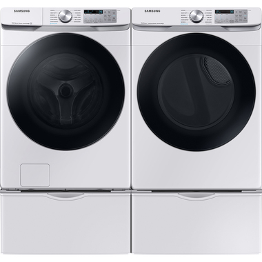 4.5 CuFt Smart Steam Front Load Closet-Depth Washer with 7.5 CuFt Smart Electric Dryer