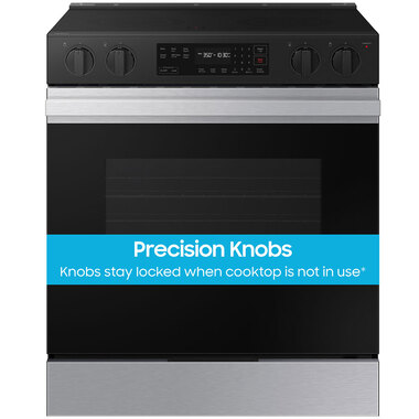 Bespoke 6.3 CuFt Smart Slide-In Electric Range in Stainless Steel