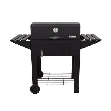 615 Charcoal Grill with Side Shelves - Black
