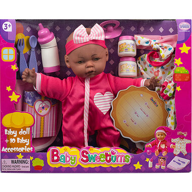 11 in. Baby Sweetums Doll & Accessory Set - AA