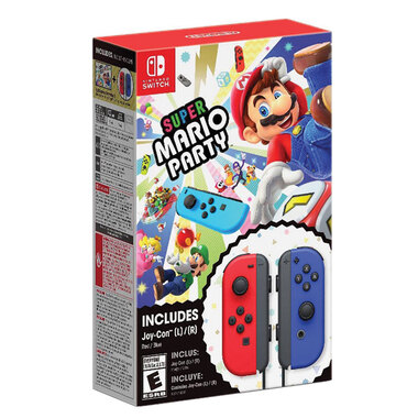 Nintendo Switch 117082 Super Mario Party + Red & Blue Joy