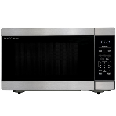 Sharp - 2.2 cu ft Stainless Family Size Countertop Microwave with Sensor cooking and  Inverter Technology. - Siver