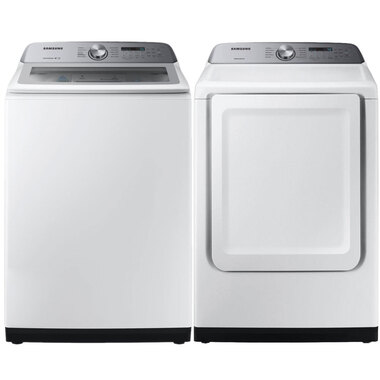 5.0 Cu. Ft Top-Load Washer With 7.3 Cu. Ft Front-Load Electric Dryer