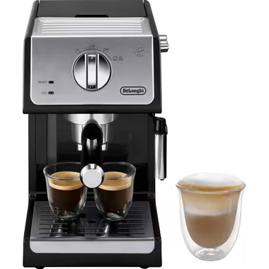 DeLonghi ECP3220 Manual Espresso Machine with Frother | BrandsMart USA