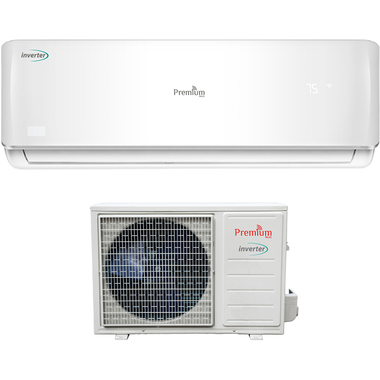 12000 BTU 220 Volt 21.4 EER Ductless Mini-Split Inverter + Air Conditioner Heat Pump System Full Set in White