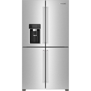 19.4 CuFt Counter-Depth 4-Door Refrigerator in Stainless Steel