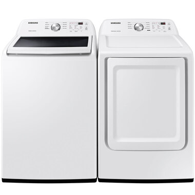 4.5 Cu. Ft Top Load Washer With 7.2 Cu. Ft Electric Dryer - White