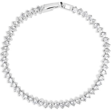 Mi Tesoro MTB043PT Tennis Silver Bracelet | BrandsMart USA