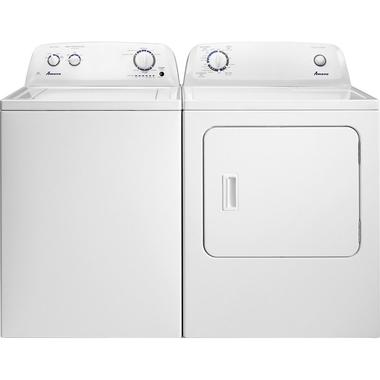 3.8 CuFt Electric Top Load Washer with 6.5 CuFt Electric Dryer in White