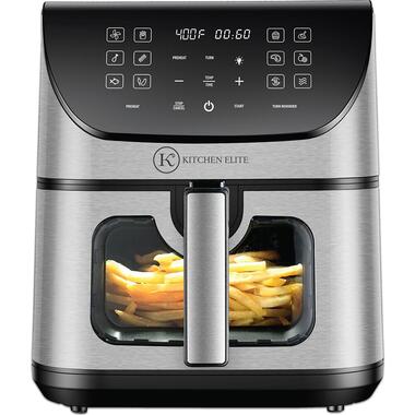 8.5QT Stainless Steel Digital Air Fryer with Window