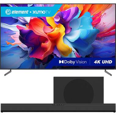 98" 500 Series LED 4K UHD HDR XUMO TV with 2.1 Sound Bar & Subwoofer