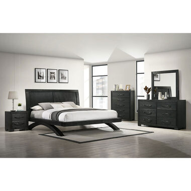 Allan Black Platform Queen Bedroom Set
