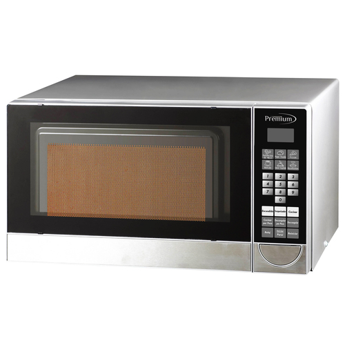 Commercial Chef Small Microwave 0.7 Cu. ft. Countertop Microwave with Digital Display, Stainless Steel