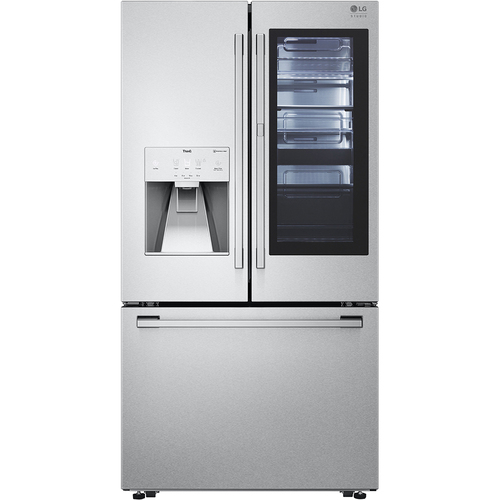 LG 24 CuFt InstaView® Door-In-Door® French Door Refrigerator in Stainless Steel with Craft Ice™ Maker