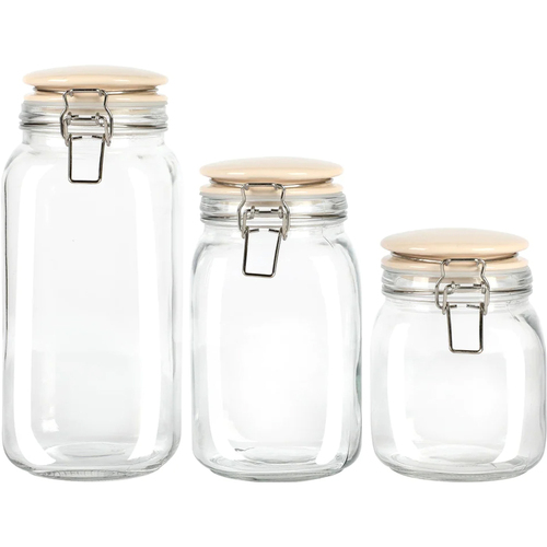 STUART CRYRTAL 置物　3点セット Martha Stewart 136553-03 Rindleton 3-Piece Canisters Set with