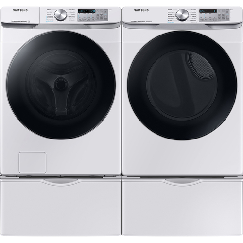 4.5 CuFt Smart Steam Front Load Closet-Depth Washer with 7.5 CuFt Smart Electric Dryer