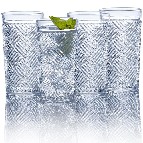 Mikasa 5170529 Ballard Braid Set of Four Highball Glasses