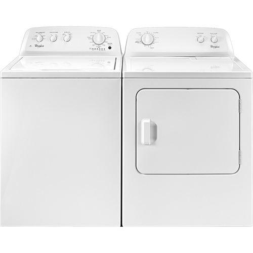 3.5 CuFt Top Load Washer with 7.0 CuFt Electric Dryer with AutoDry™ Drying System in White