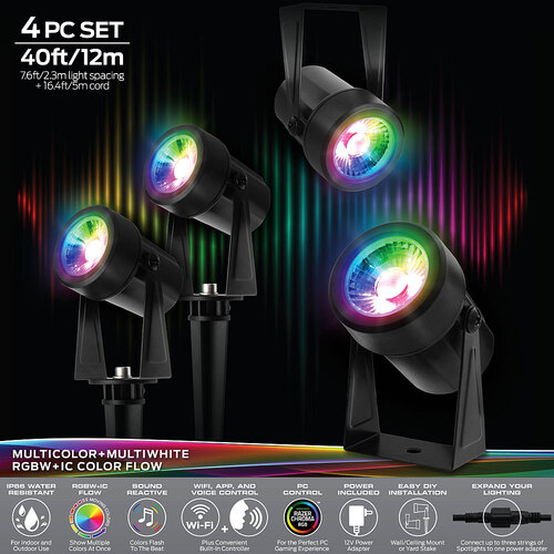 Monster Smart MLB71075RGB 22-Ft Four Piece Smart RGB+IC LED