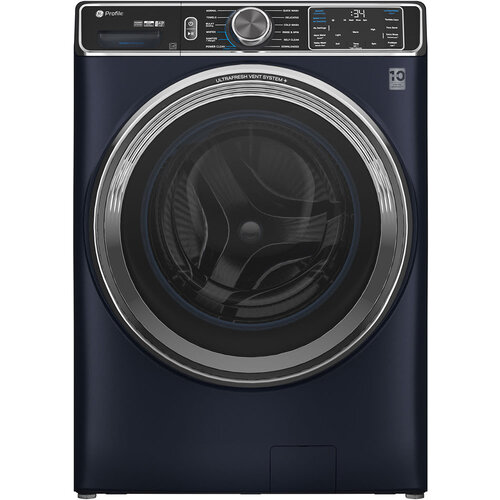 GE PFW870SPVRS 5.3 CuFt Smart Front Load Sapphire Blue Washer with UltraFresh Vent System with OdorBlock BrandsMart USA