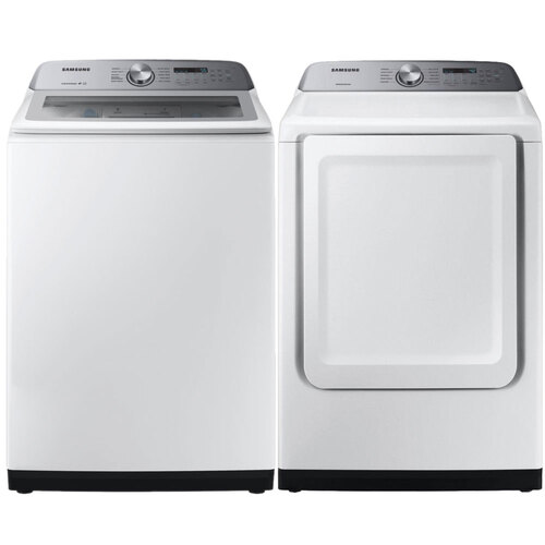 5.0 Cu. Ft Top-Load Washer With 7.3 Cu. Ft Front-Load Electric Dryer