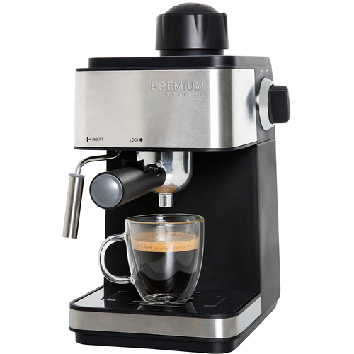 Mr. Coffee 4-Shot Steam Espresso, Cappuccino, and Latte Maker Black