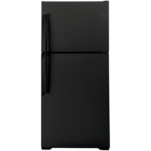 GE GTS22KGNRBB 21.9 CuFt Top-Freezer Refrigerator in Black