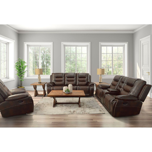 Amalfi COMMODORESLR Commodore USB Reclining Sofa, Console Loveseat