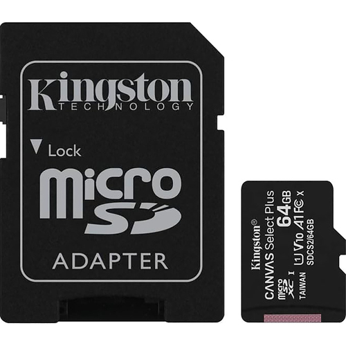 Kingston SDCS264GB 64GB Canvas Select Plus Class 10 Flash Memory